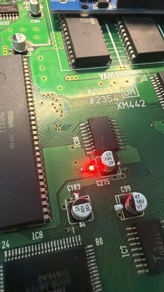The KSNIC port debug LED.